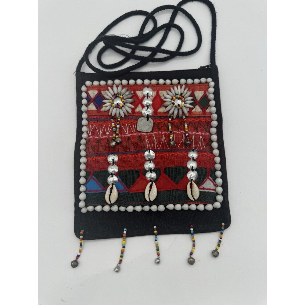 Boho Mini Beaded Embroidery Shells Crossbody/Shoulder Handbag Asia